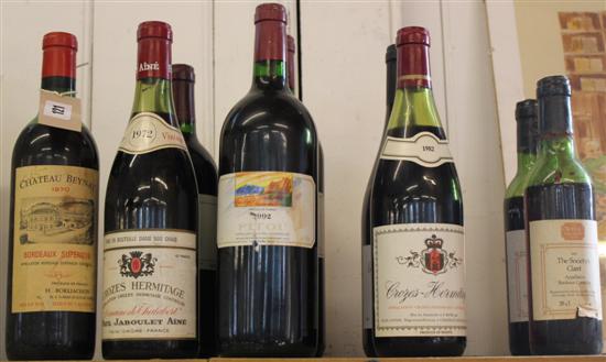 1970 Chateau Beynat Bordeaux wine & 8 other red wines